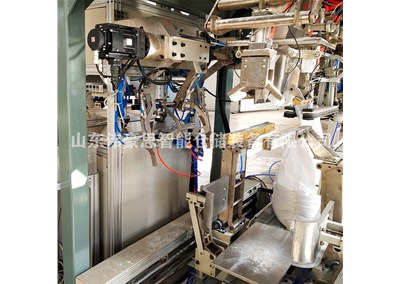 菌肥給袋式自動包裝機 全自動包裝碼垛系統(tǒng)方案