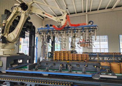 40KG桶料全自動裝車機的作業(yè)過程