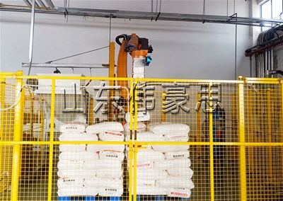 硫磺粉料拆包機(jī)器人 全自動拆垛拆包機(jī)案例